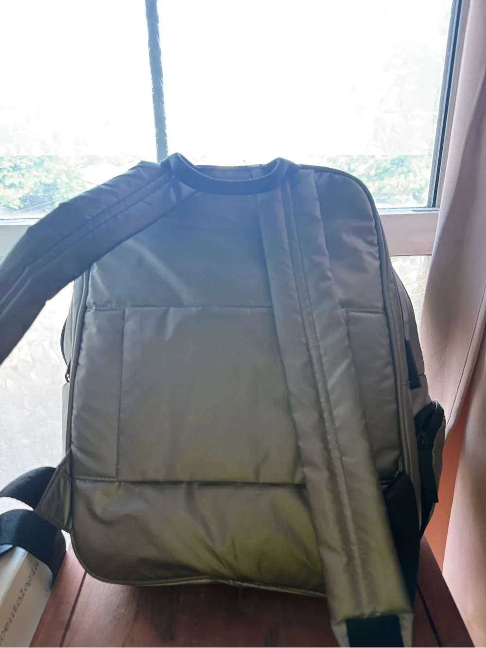 CALPAK  silver Backpack - Sleek Everyday Carry (some fray on straps)
